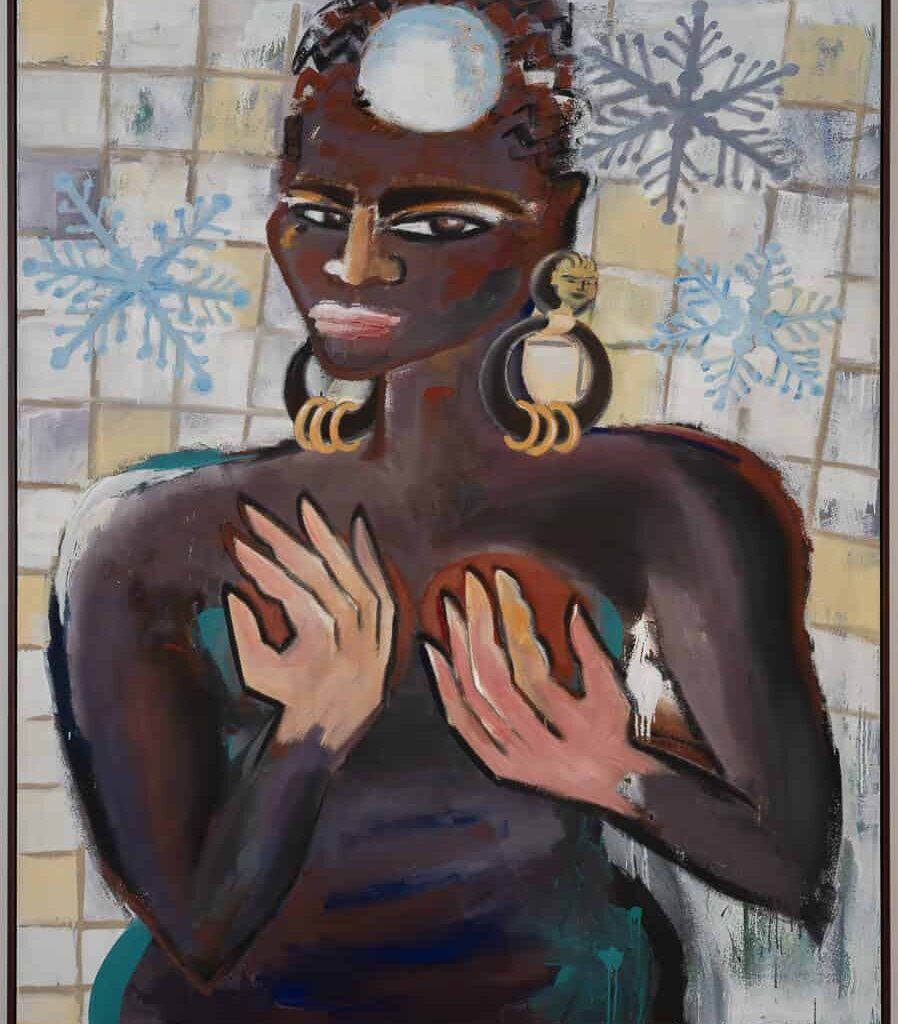 Salimata im Schneegestöber - Elvira Bach