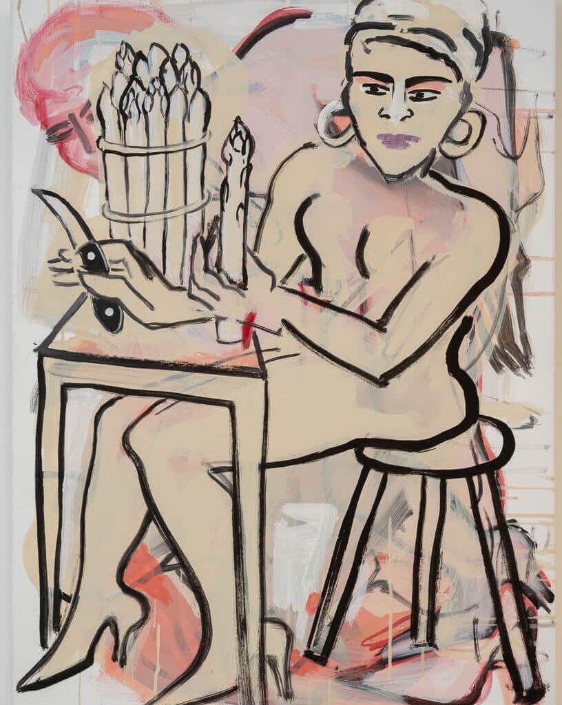 Spargelschälerin - Elvira Bach