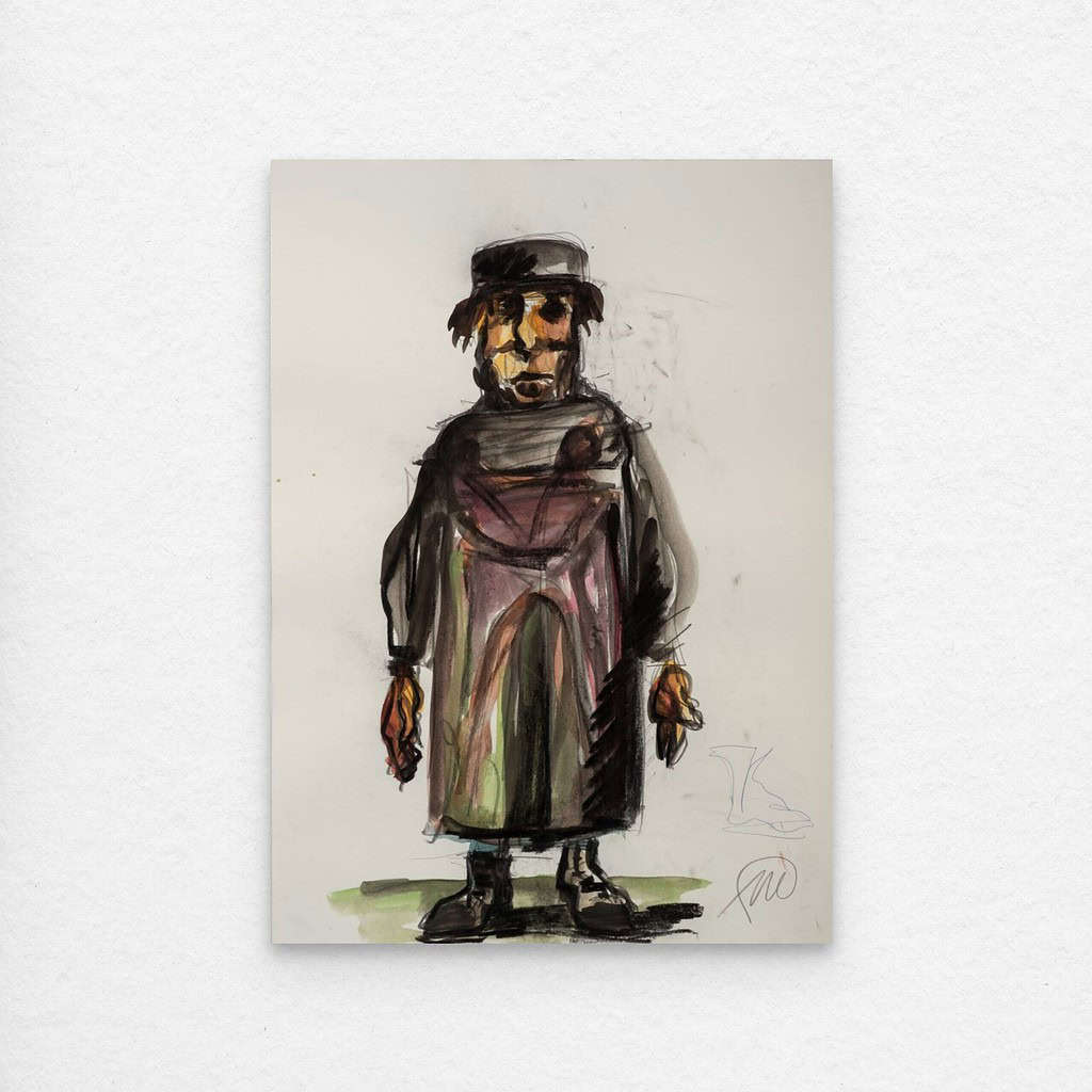 La Bohème Studie Figur 2 - Zeichnung - Markus Lüpertz