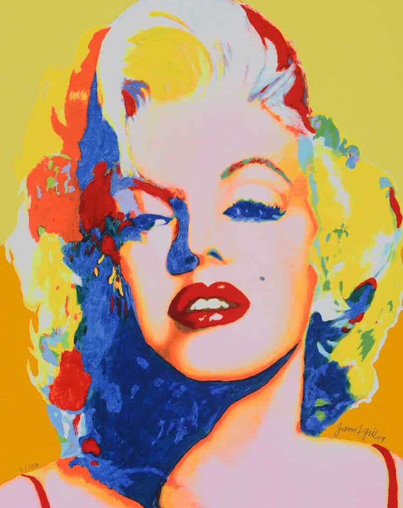Marilyn Monroe Yellow - James Francis Gill