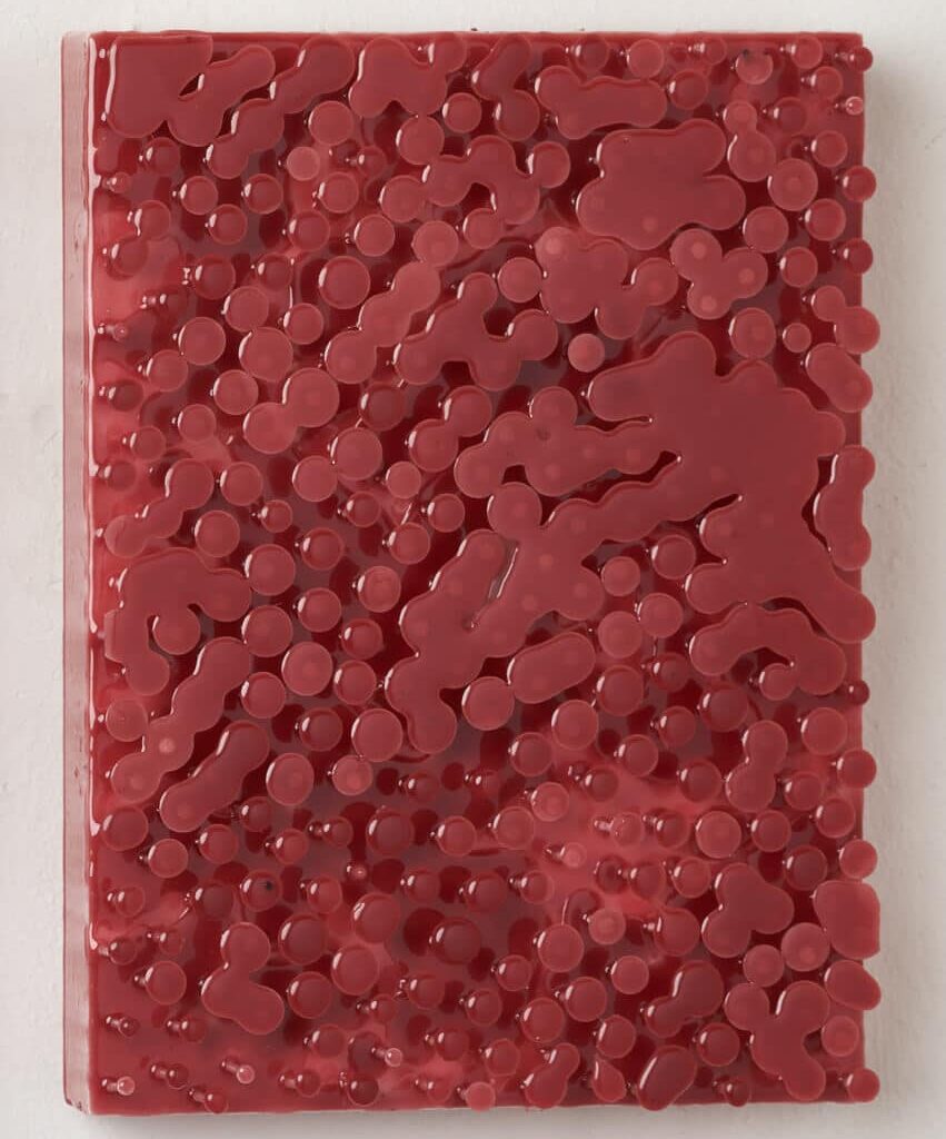 kleines Nagelbild, rot - Willi Siber