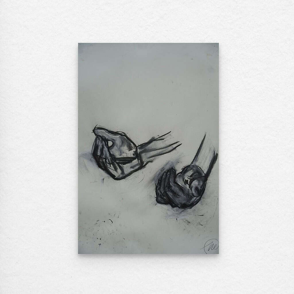 Kirchenfenster Studie - St. Ulrich - Zeichnung - Markus Lüpertz