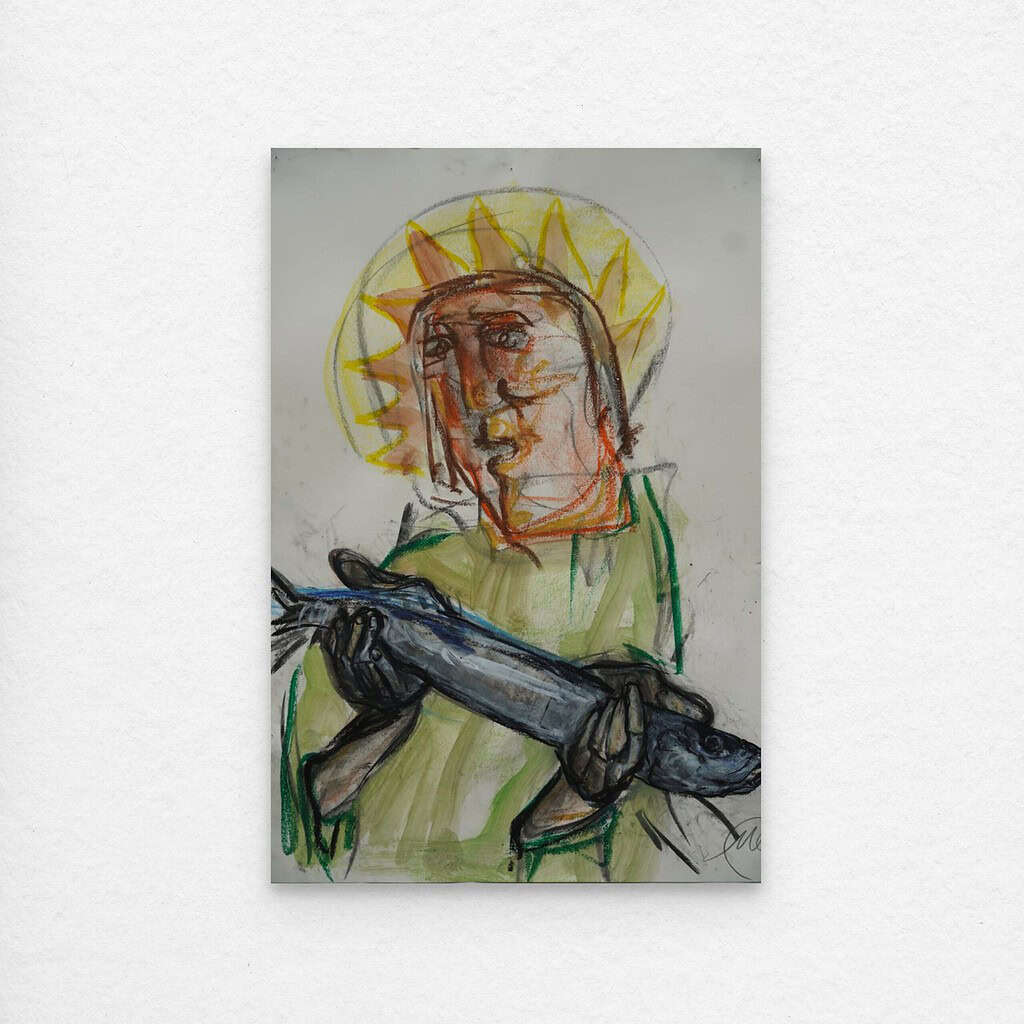 St. Ulrich Studie - Zeichnung - Markus Lüpertz