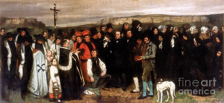 Ein Begräbnis in Ornans - Gustave Courbet von WikiArt
