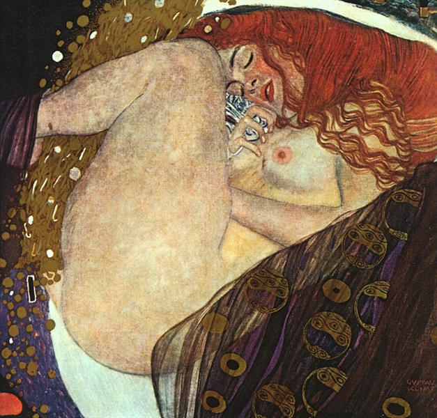 Ölbilder moderne Kunst Danaë von Gustav Klimt