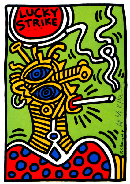 Pop Art Lucky Strike von Keith Haring