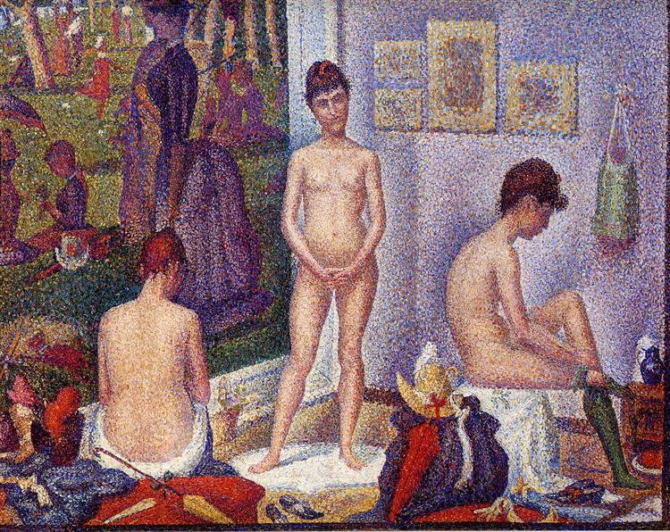 Moderne Kunst Gemälde The Models von Georges Seurat
