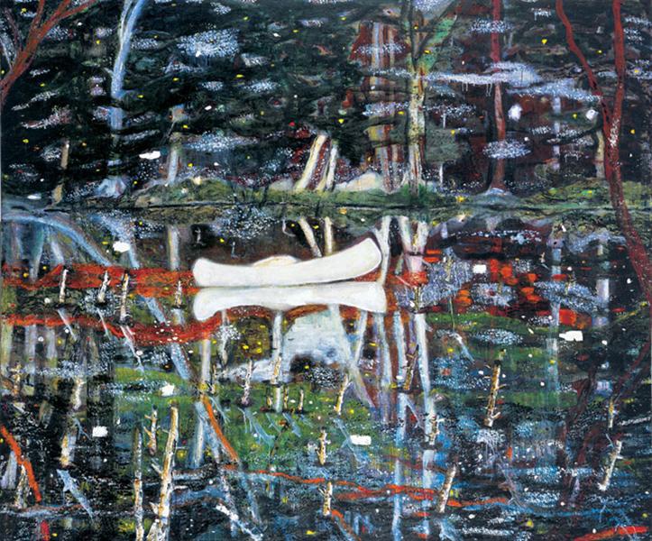 Moderne Kunst Bilder White Canoe von Peter Doig