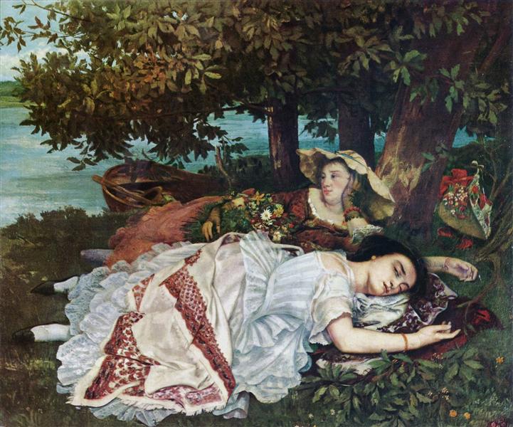 Young Ladies on the Banks of the Seine von Gustav Courbet