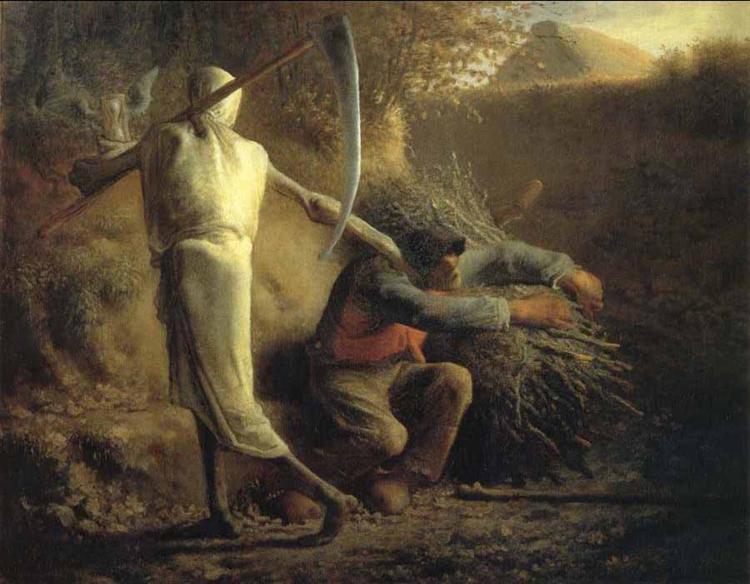 Naturalismus Bild Death and the woodcutter von Millet