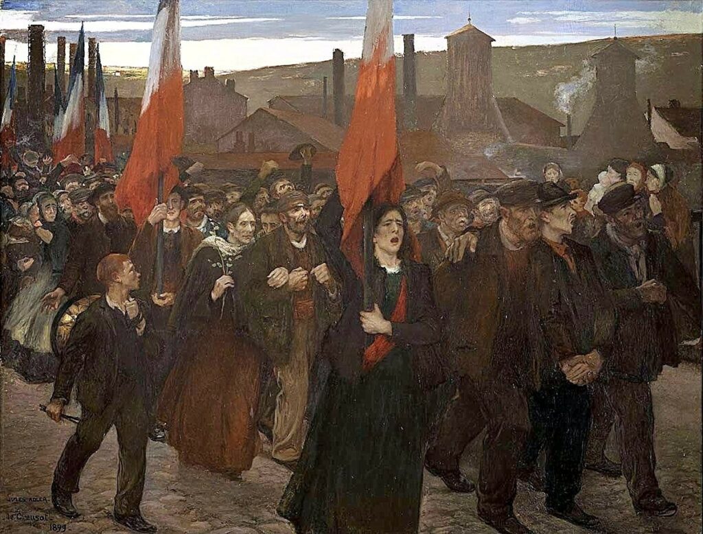 La Grève au Creusot von Jules Adler, 1899