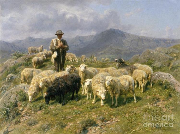 Naturalismus Kunst Shepherd of the Pyrenees von Rosa Bonheur