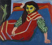 Sitzendes Mädchen von Ernst Ludwig Kirchner