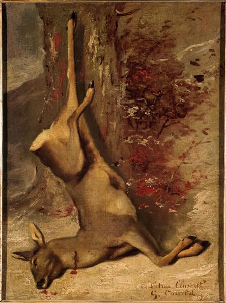 Naturalismus Gemälde The Deer von Courbet