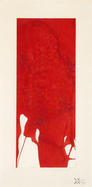 Monochrome Red Untitled von Yves Klein - Minimalismus Gemälde