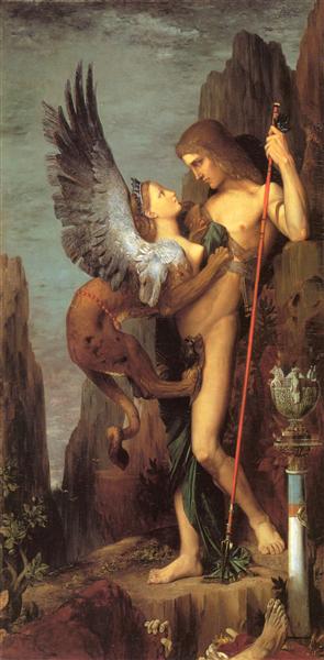Ödipus und die Sphinx von Gustave Moreau