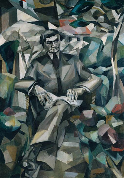 Kubismus Kunst Merkmal und die figurative Darstellung portrait-de-jacques-nayral-1911 von Albert Gleizes