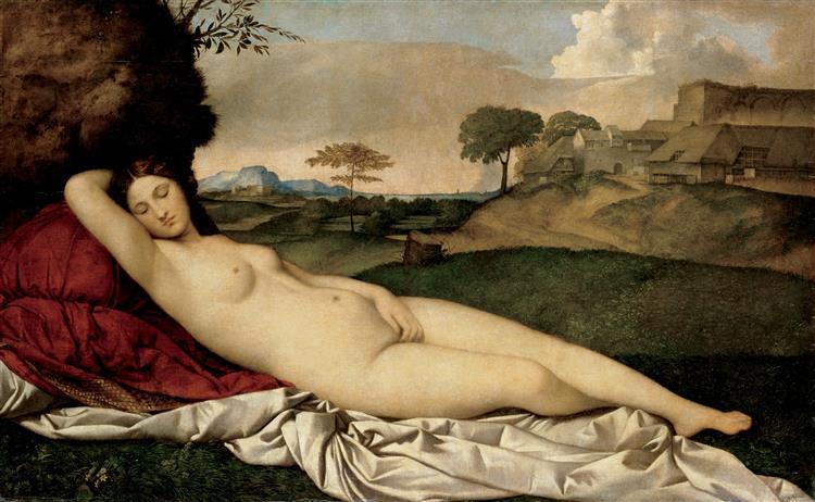 Figurative Kunst Künstler | Schlafende Venus von Giorgione