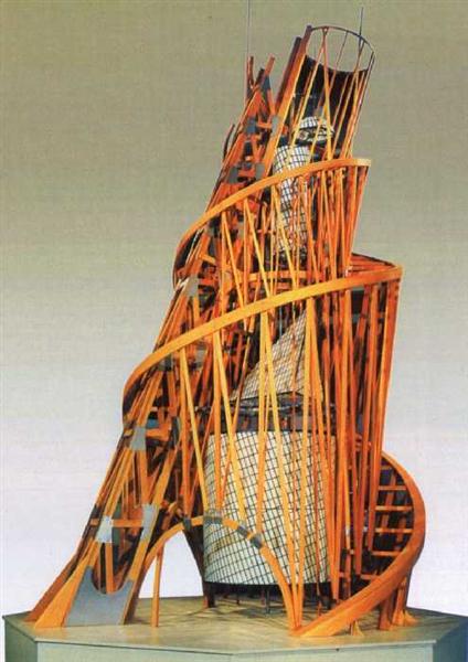 model of the monument international 1920 von Wladimir Jewgrafowitsch Tatlin