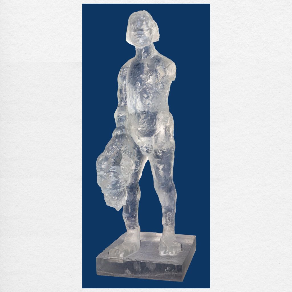 Markus Lüpertz, David, Glasskulptur, transparent