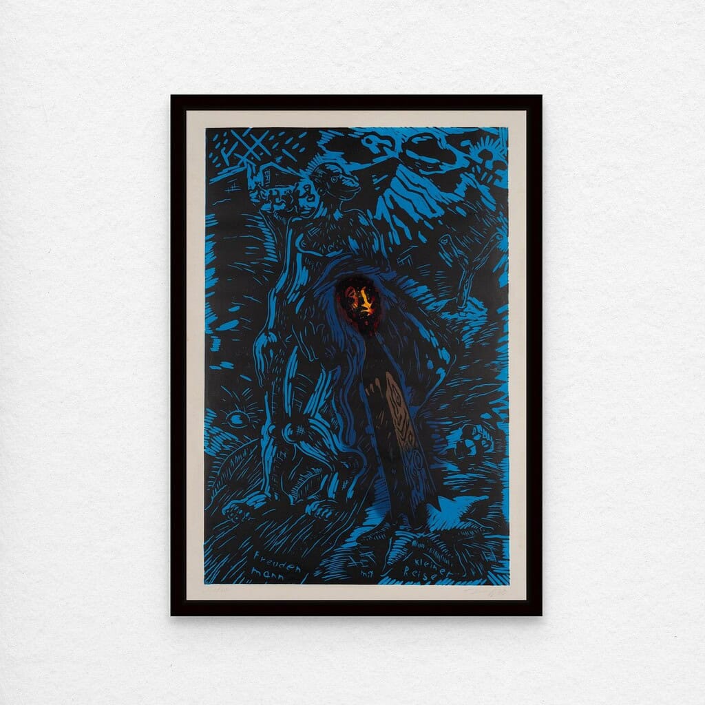 Freudenmann mit kleiner Reise - Jörg Immendorff