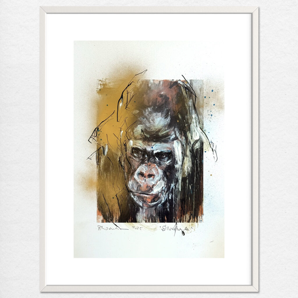 Ralf Koenemann, Silverback-1 Übermalung, 50x40