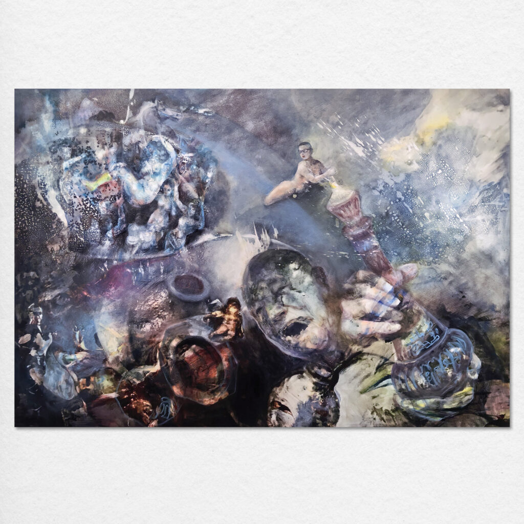 Jiny Lan, Genie in a bottle, 100x140, 2021